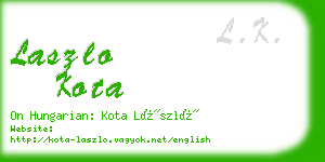 laszlo kota business card